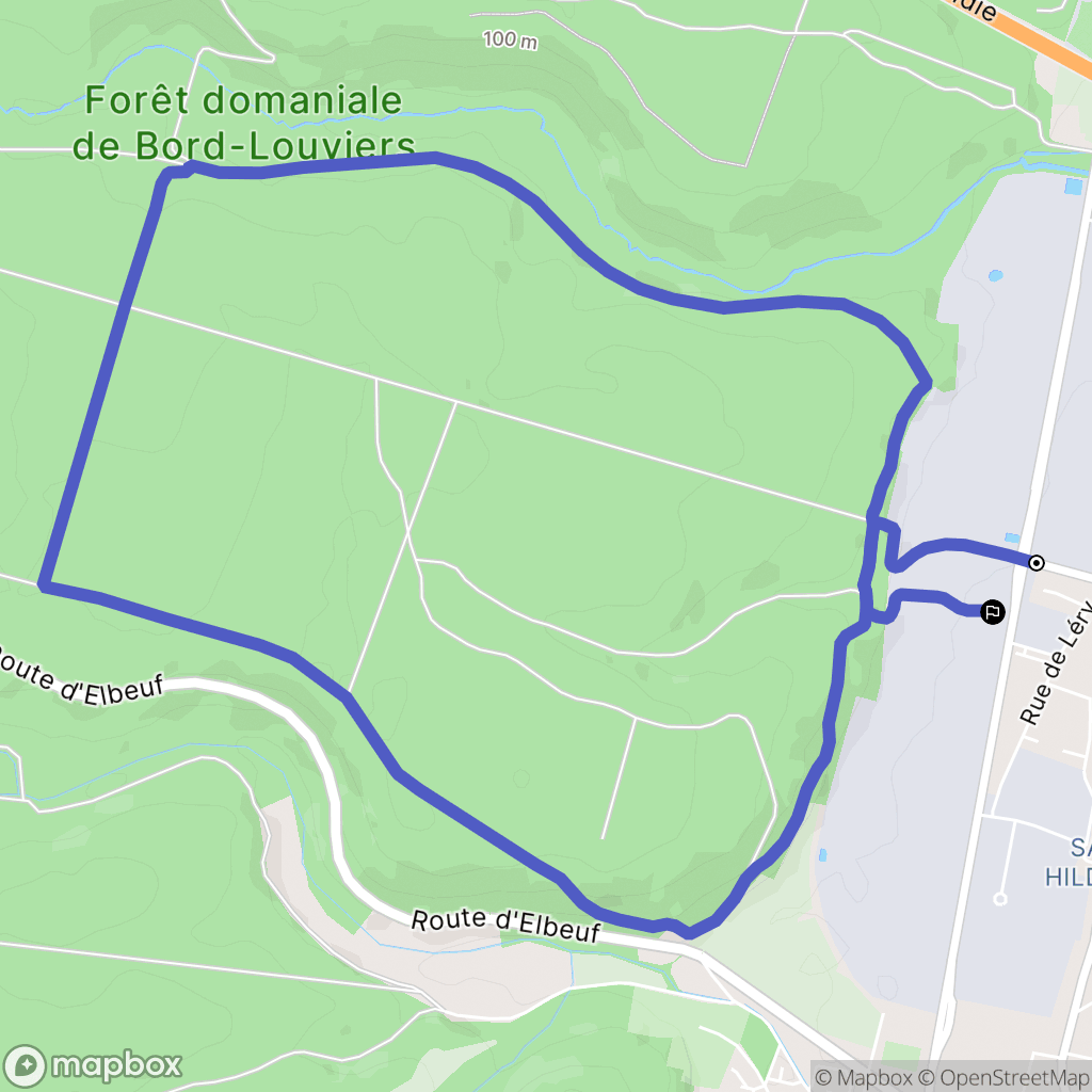 Incarville : carte du parcours de randonnée - France