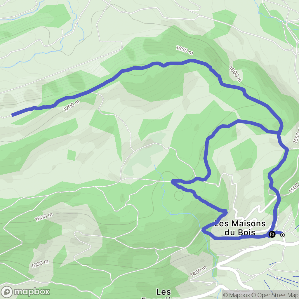 Manigod : carte du parcours de randonnée - France