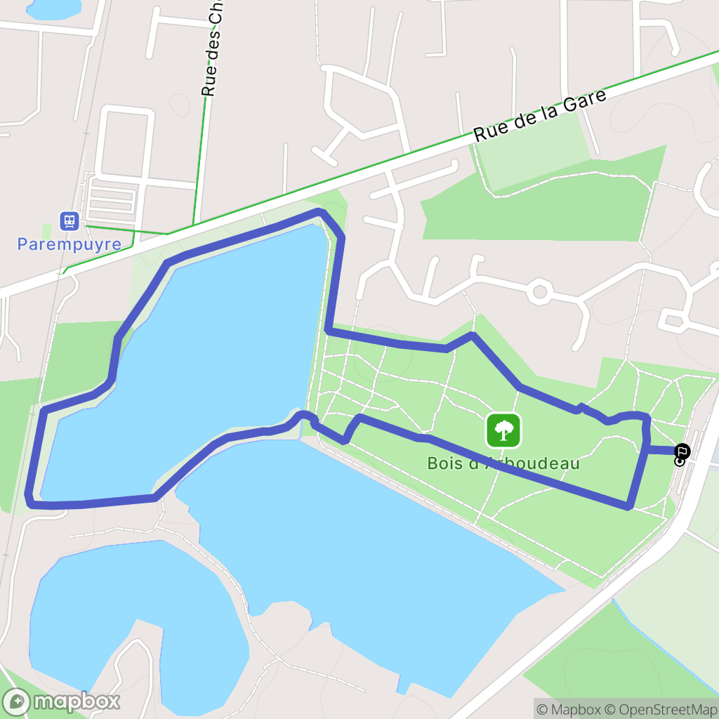 Parempuyre : carte du parcours de randonnée - France