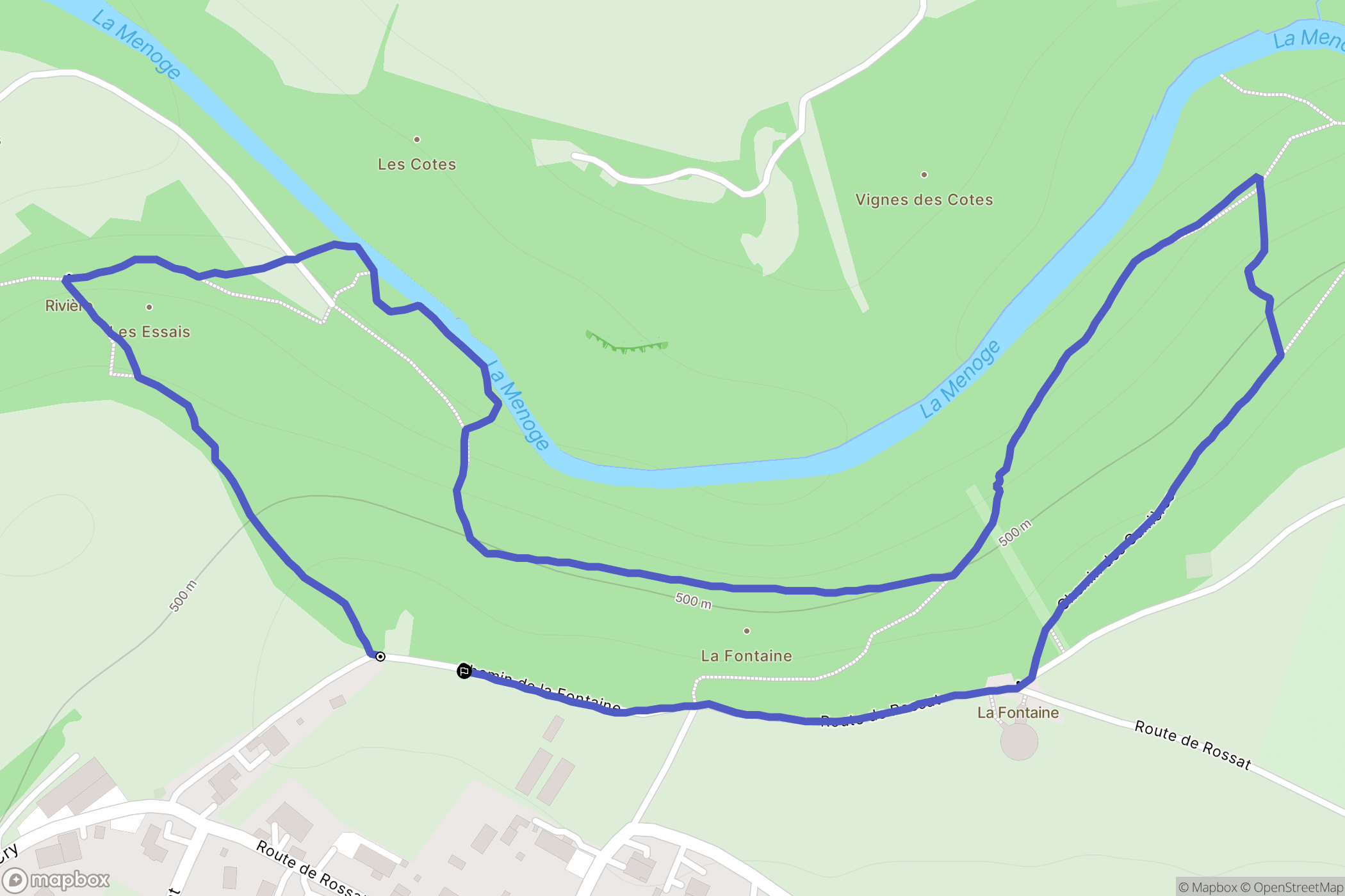 Arthaz-Pont-Notre-Dame : carte du parcours de randonnée - France