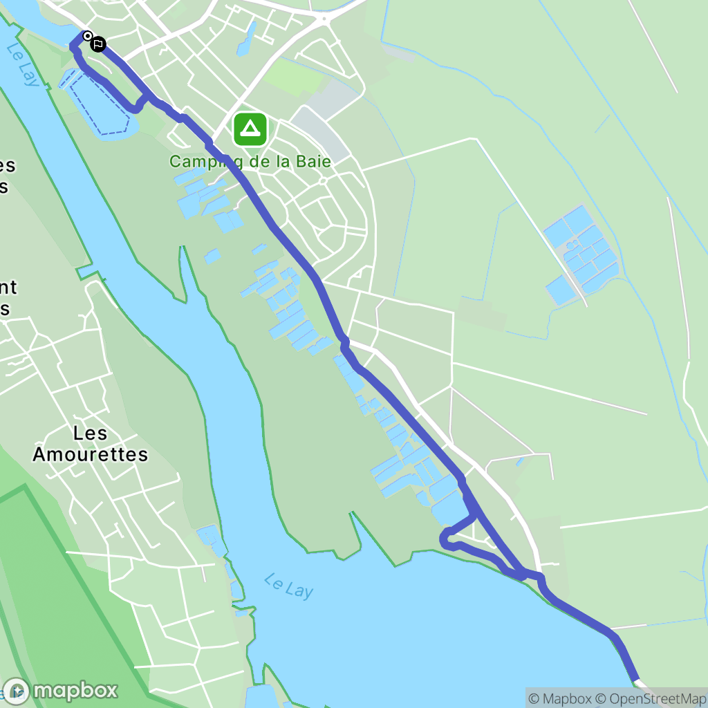 L'Aiguillon-la-Presqu'île : carte du parcours de randonnée - France