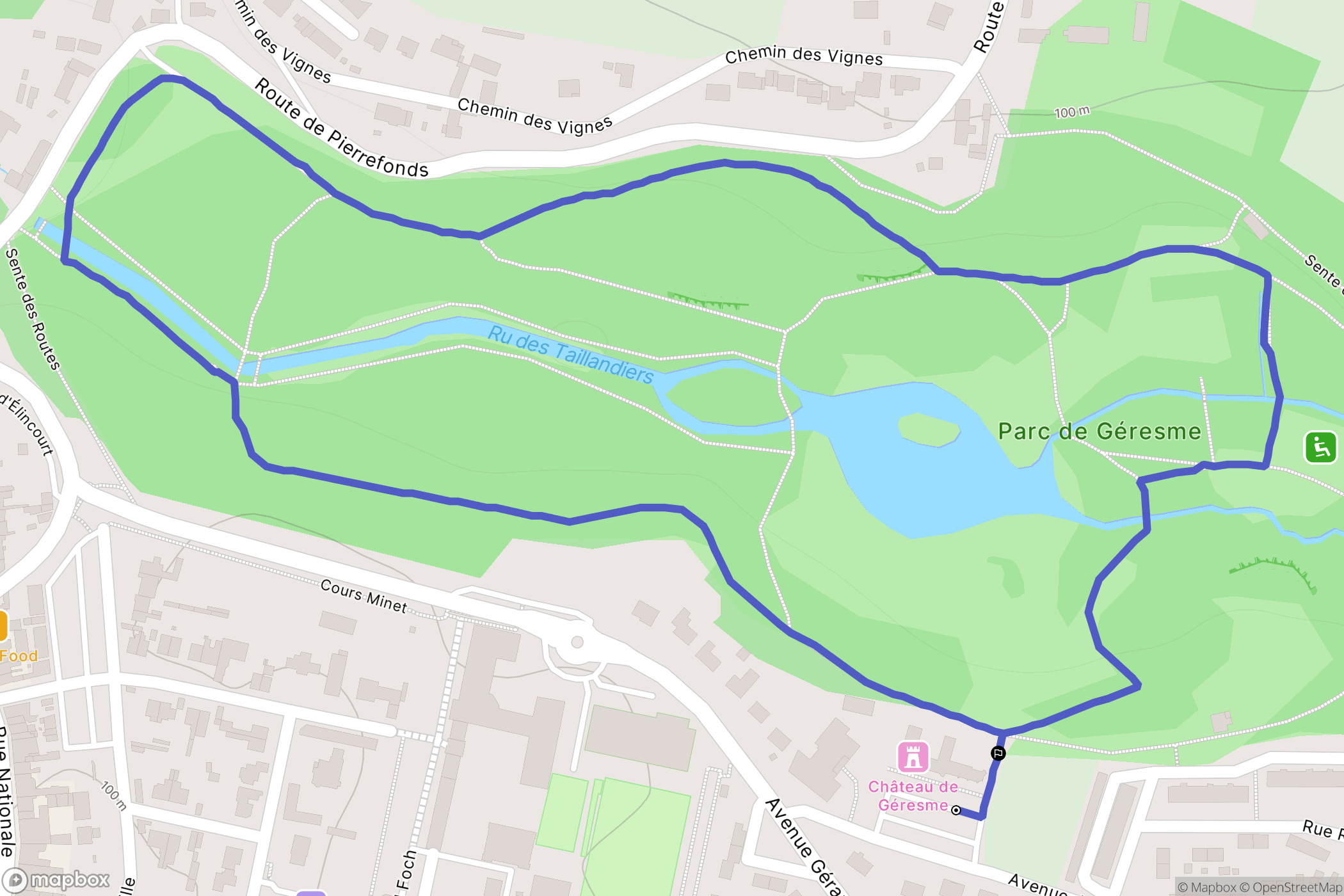 Crépy-en-Valois : carte du parcours de randonnée - France