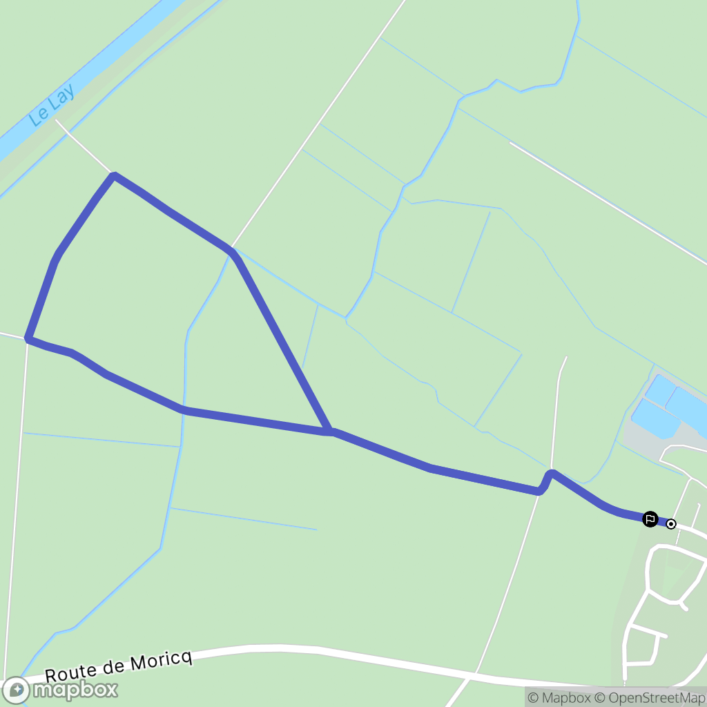 Grues : carte du parcours de randonnée - France