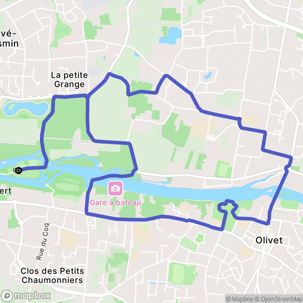 Saint Pryvé Saint Mesmin : carte du parcours de randonnée - France