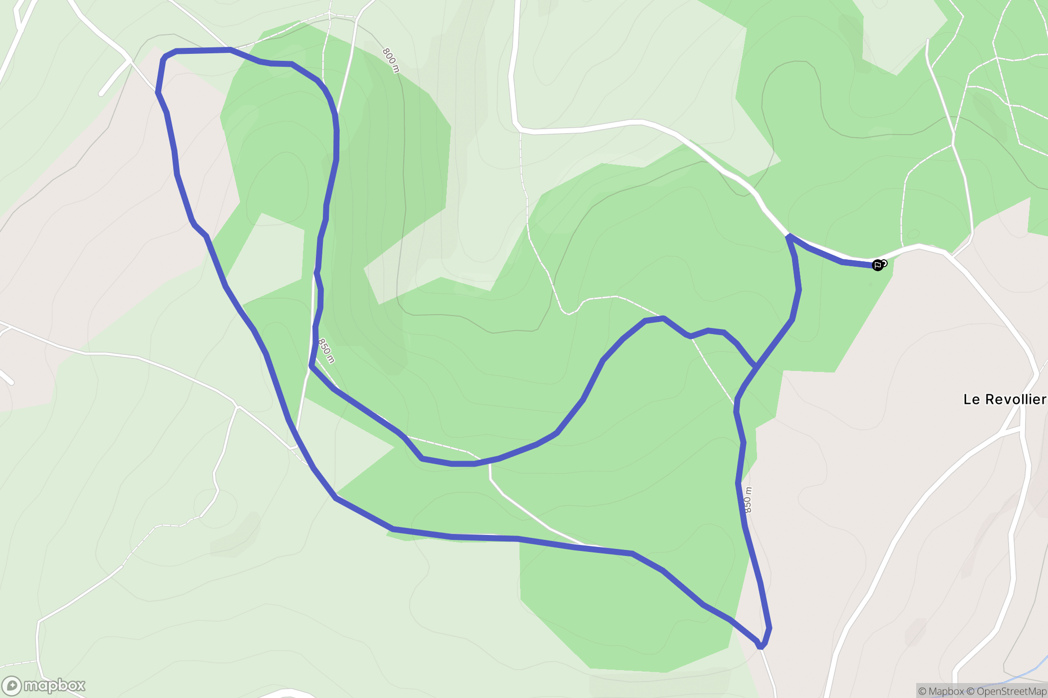 Fontanès : carte du parcours de randonnée - France