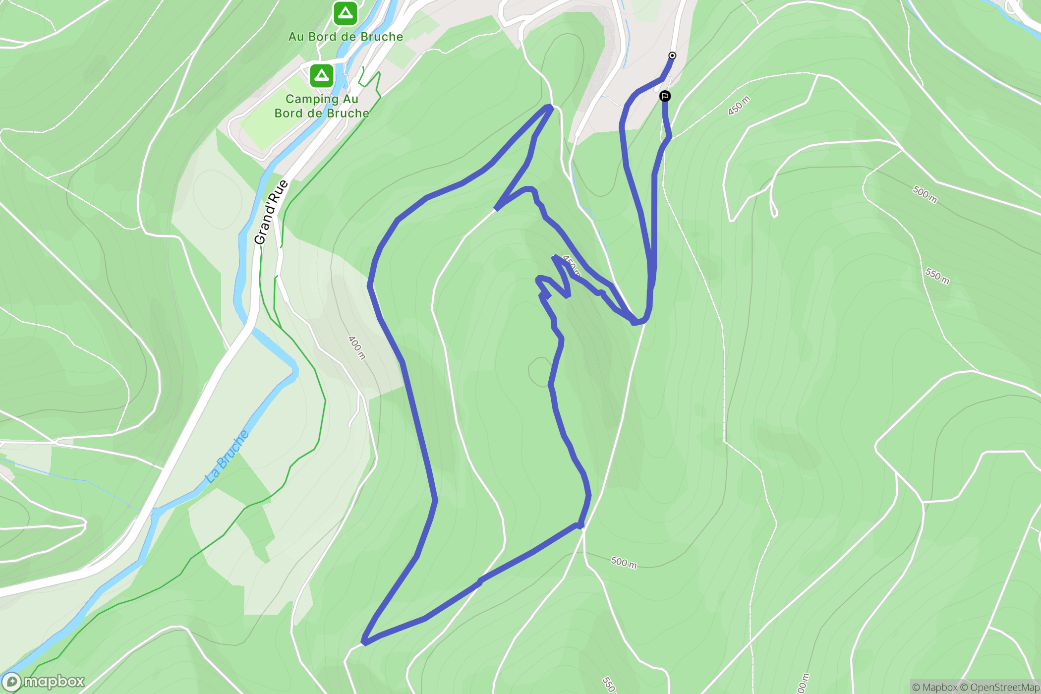 Rothau : carte du parcours de randonnée - France