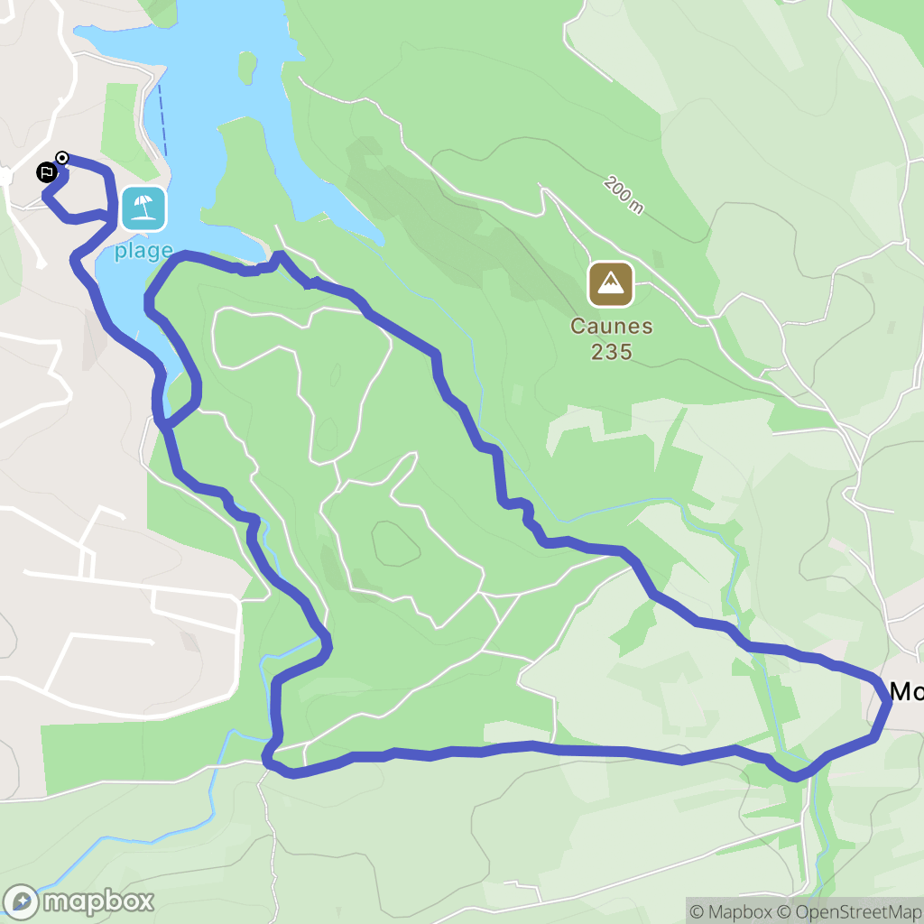 La Cavayère : carte du parcours de randonnée - France