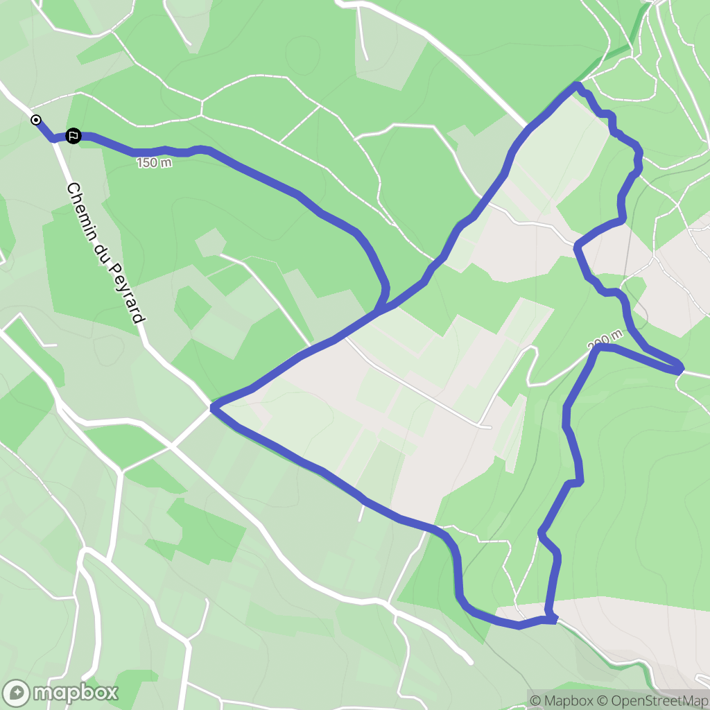 Pernes-les-Fontaines : carte du parcours de randonnée - France