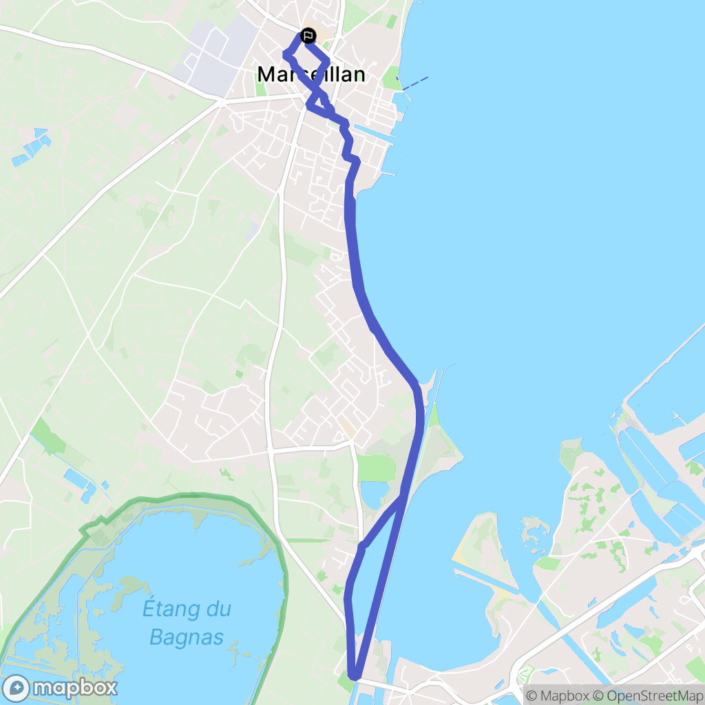 Marseillan : carte du parcours de randonnée - France