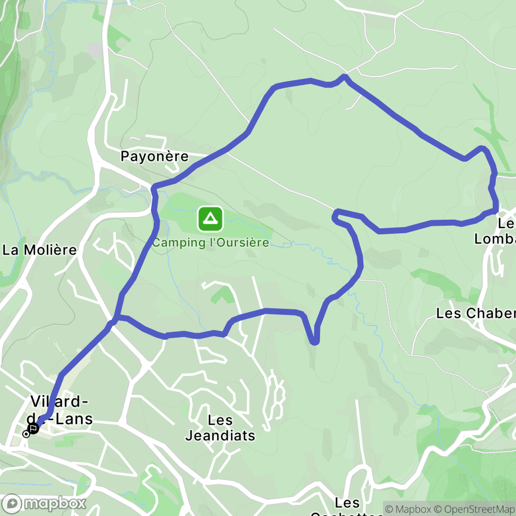 Villard-de-Lans : carte du parcours de randonnée - France