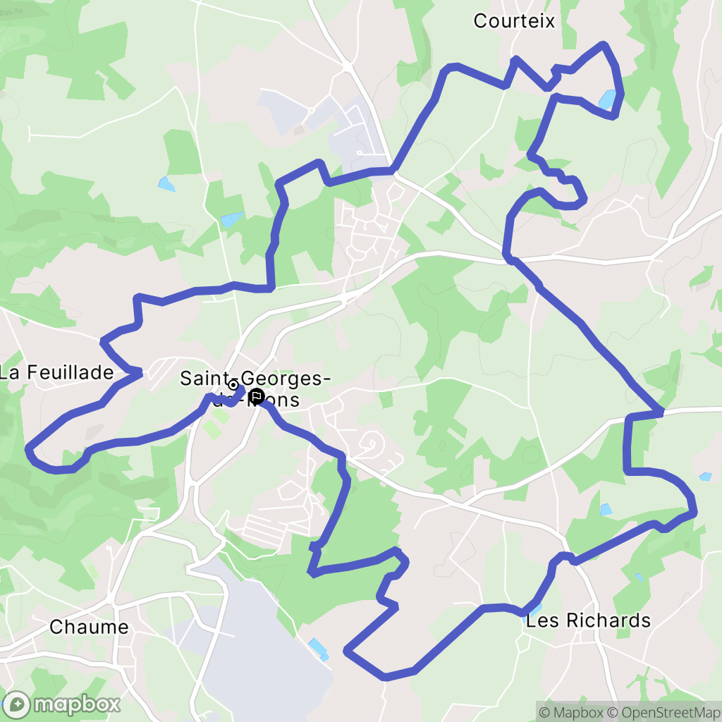 Saint-Georges-de-Mons : carte du parcours de randonnée - France