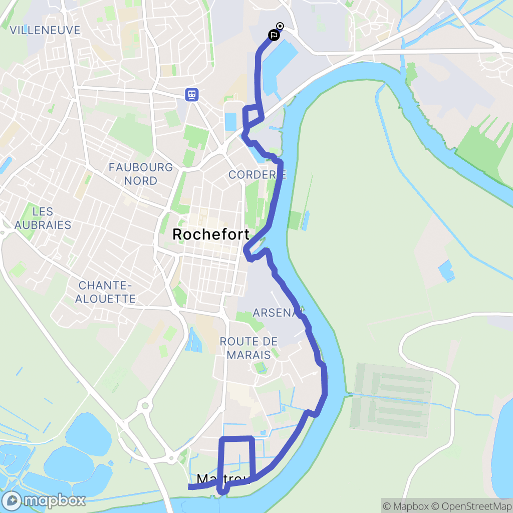 Rochefort : carte du parcours de randonnée - France