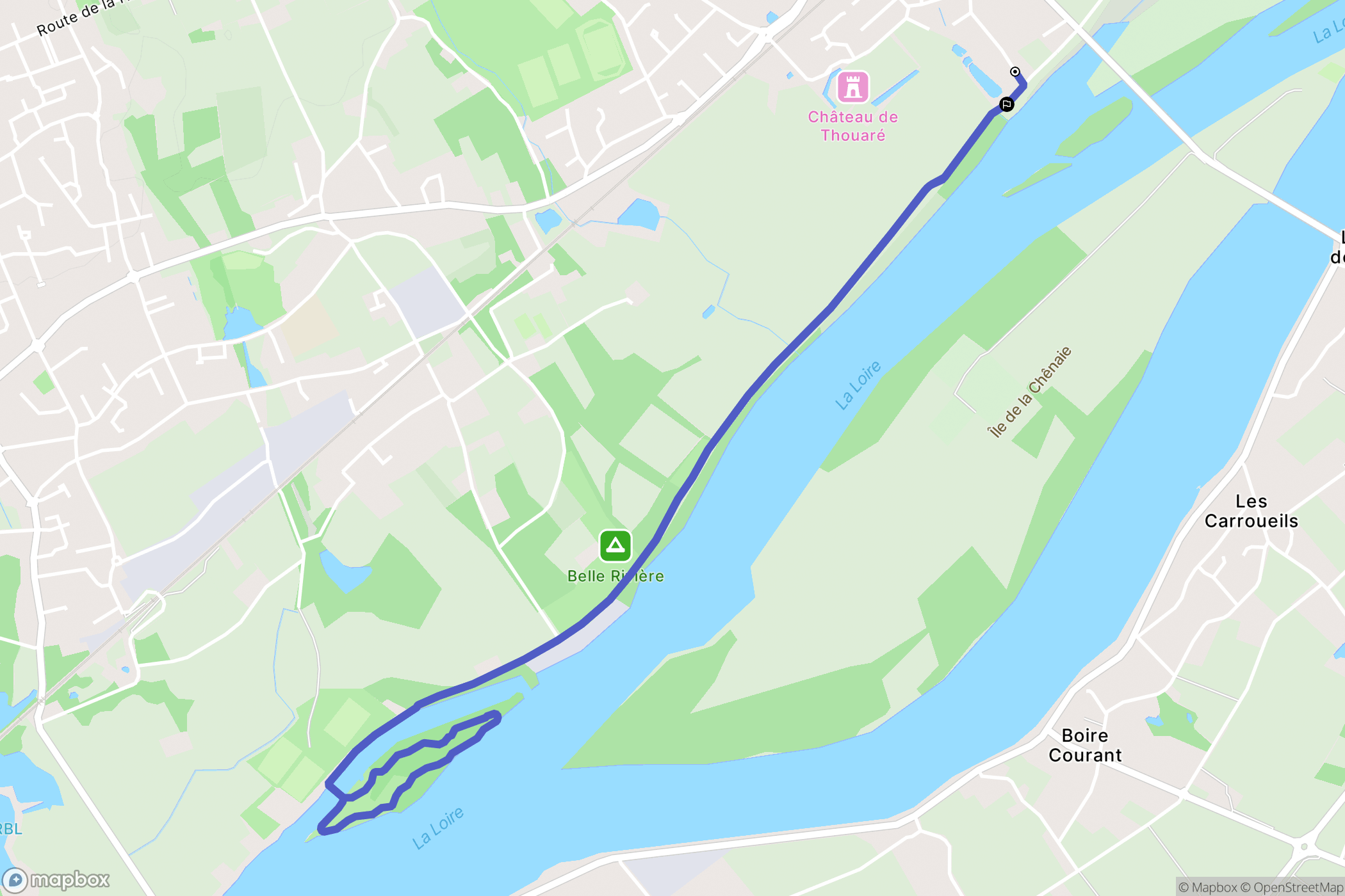 Thouaré-sur-Loire : carte du parcours de randonnée - France