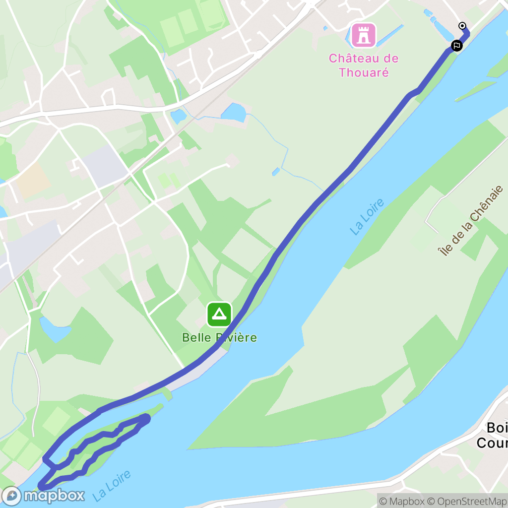 Thouaré-sur-Loire : carte du parcours de randonnée - France