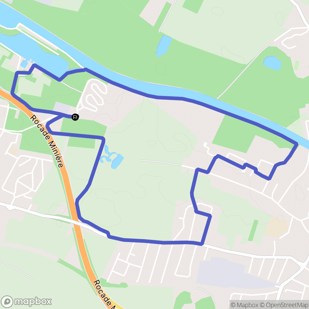 Courcelles-lès-Lens : carte du parcours de randonnée - France