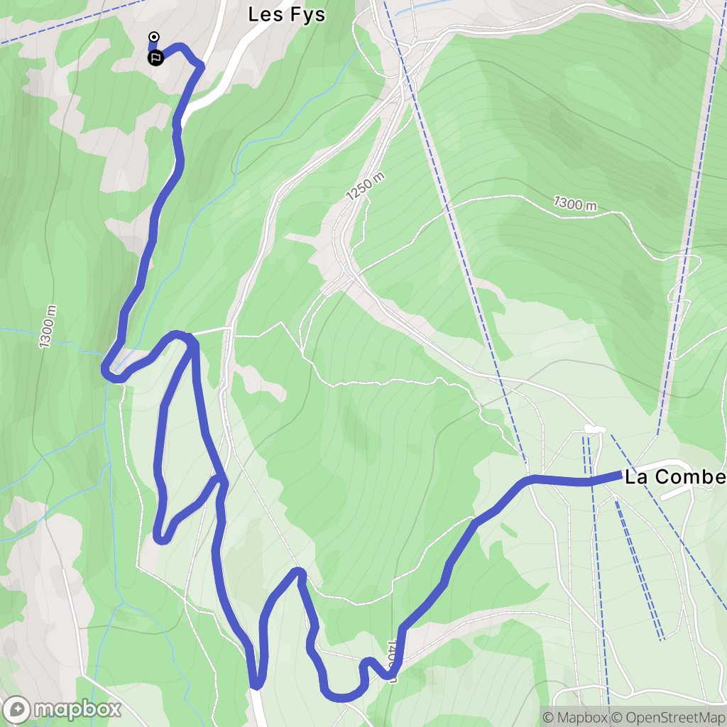 Morzine : carte du parcours de randonnée - France
