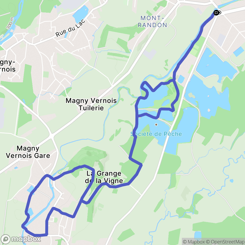 Lure : carte du parcours de randonnée - France