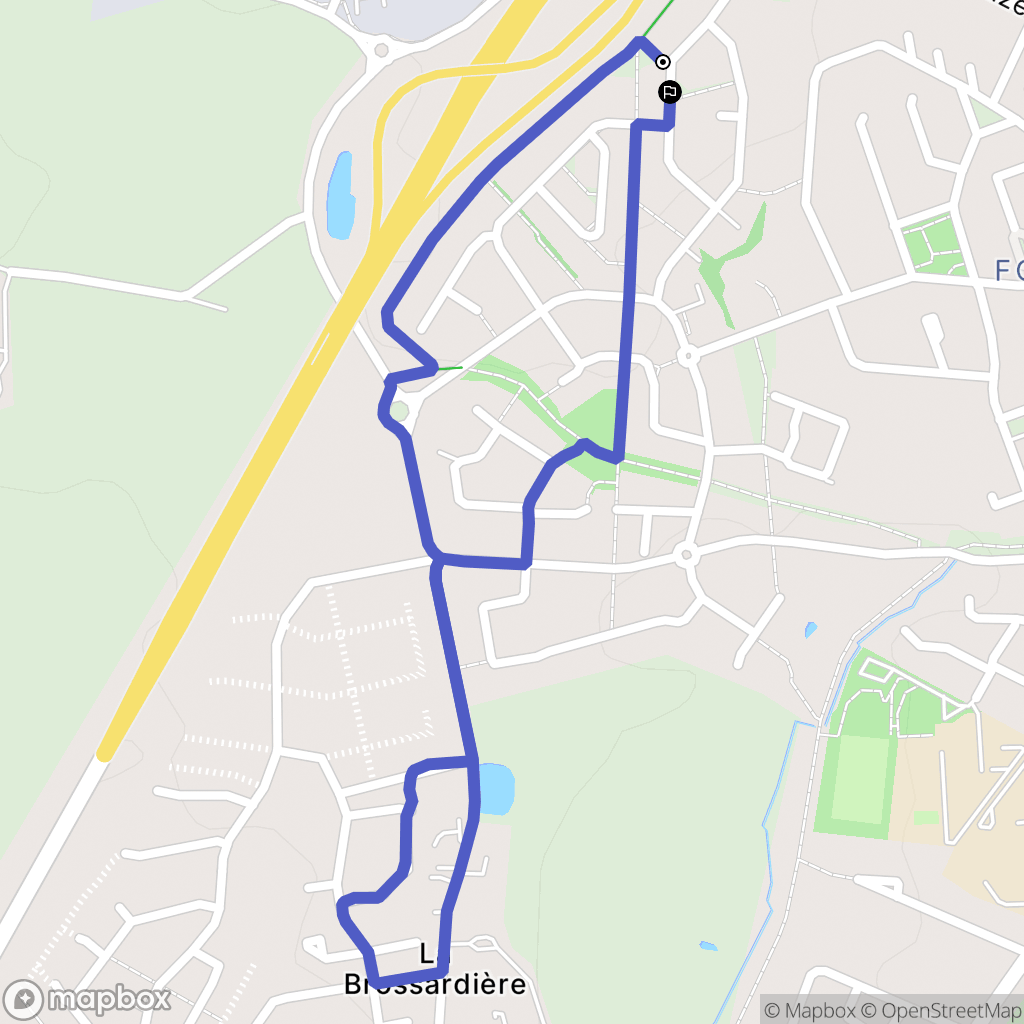 La Roche-sur-Yon : carte du parcours de randonnée - France