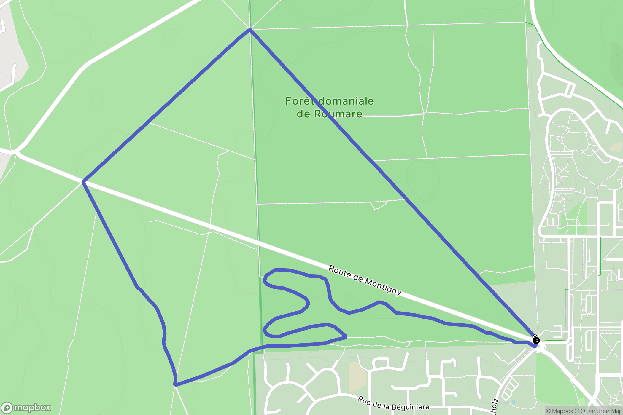 Canteleu : carte du parcours de randonnée - France