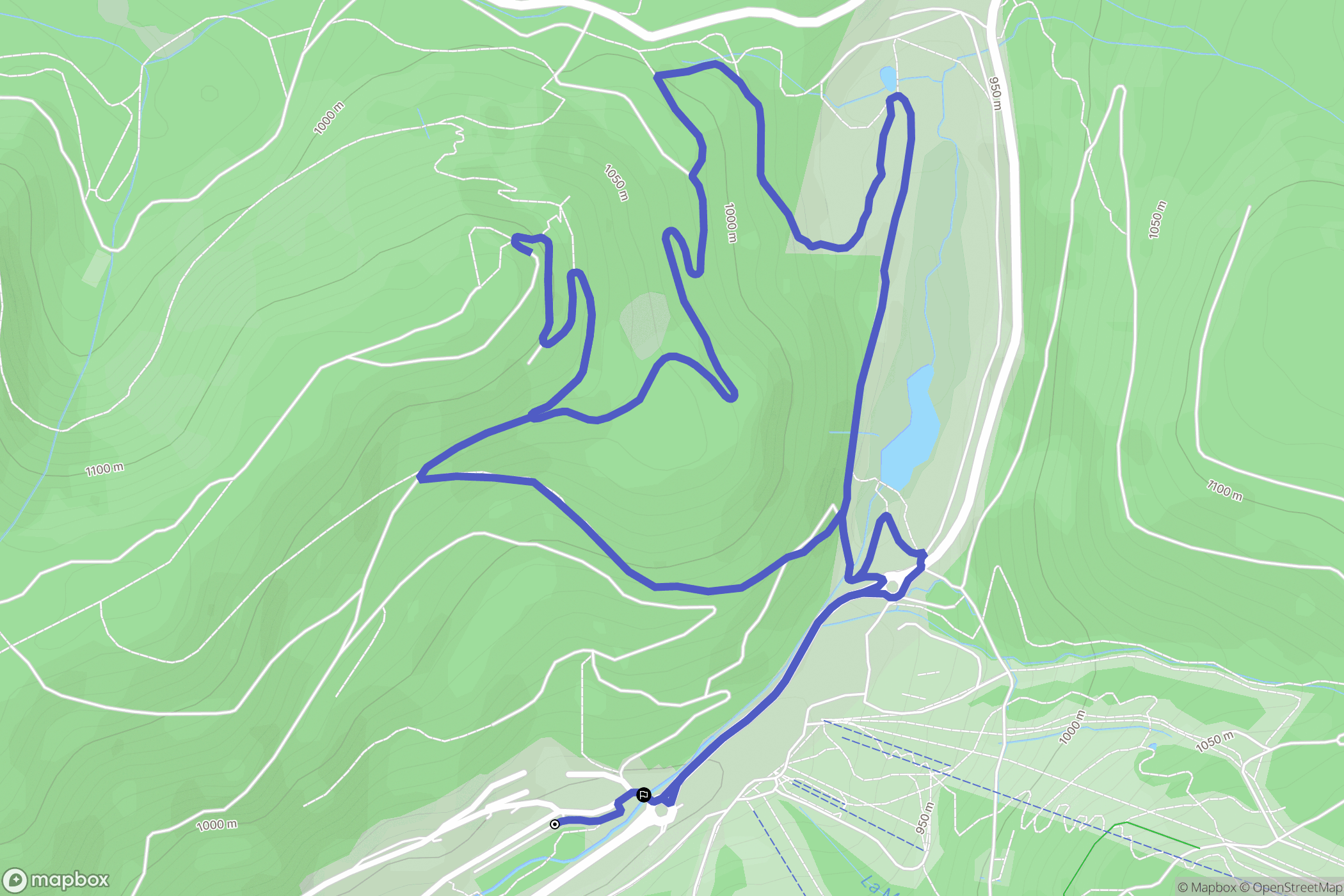 La Bresse : carte du parcours de randonnée - France