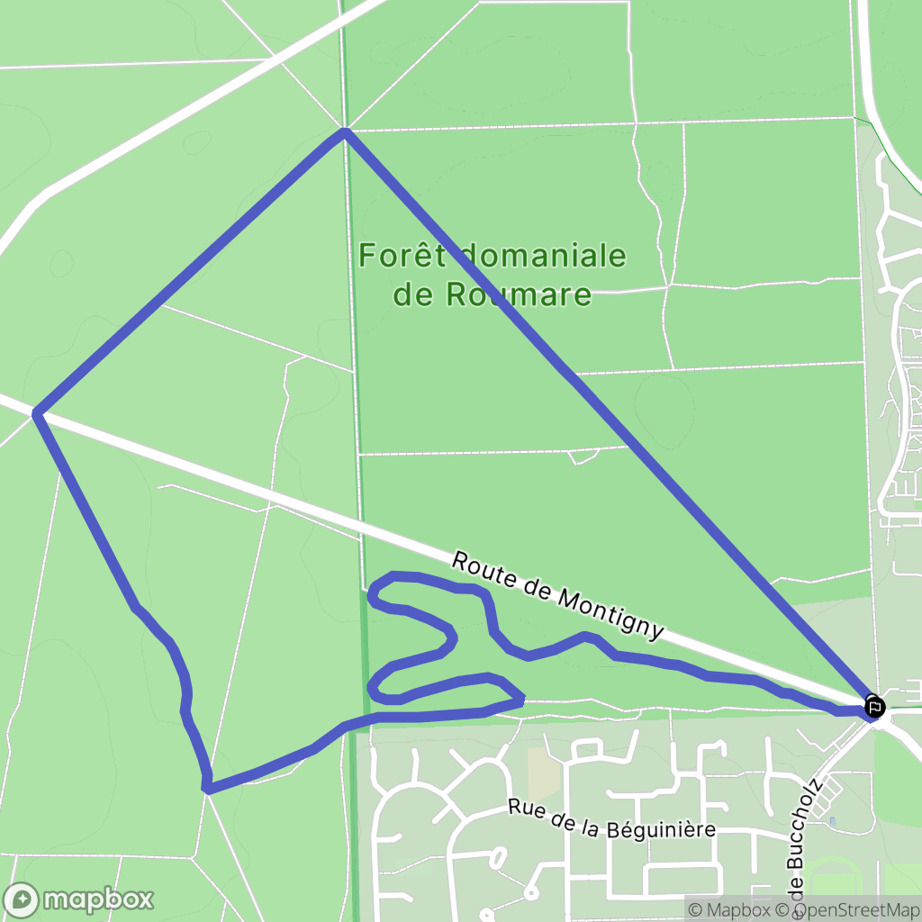 Canteleu : carte du parcours de randonnée - France