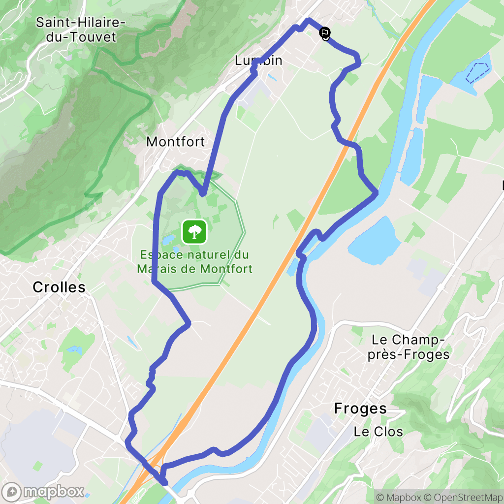 Lumbin : carte du parcours de randonnée - France
