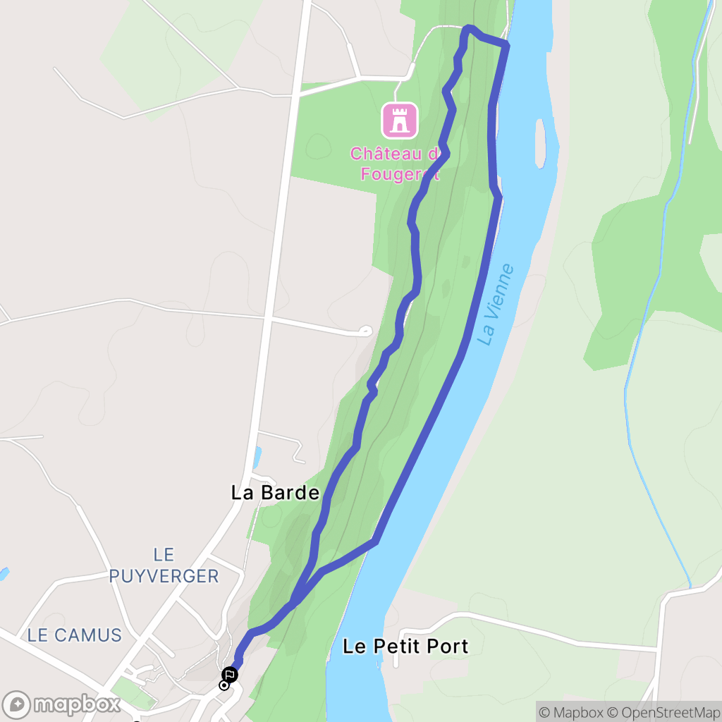 Queaux : carte du parcours de randonnée - France