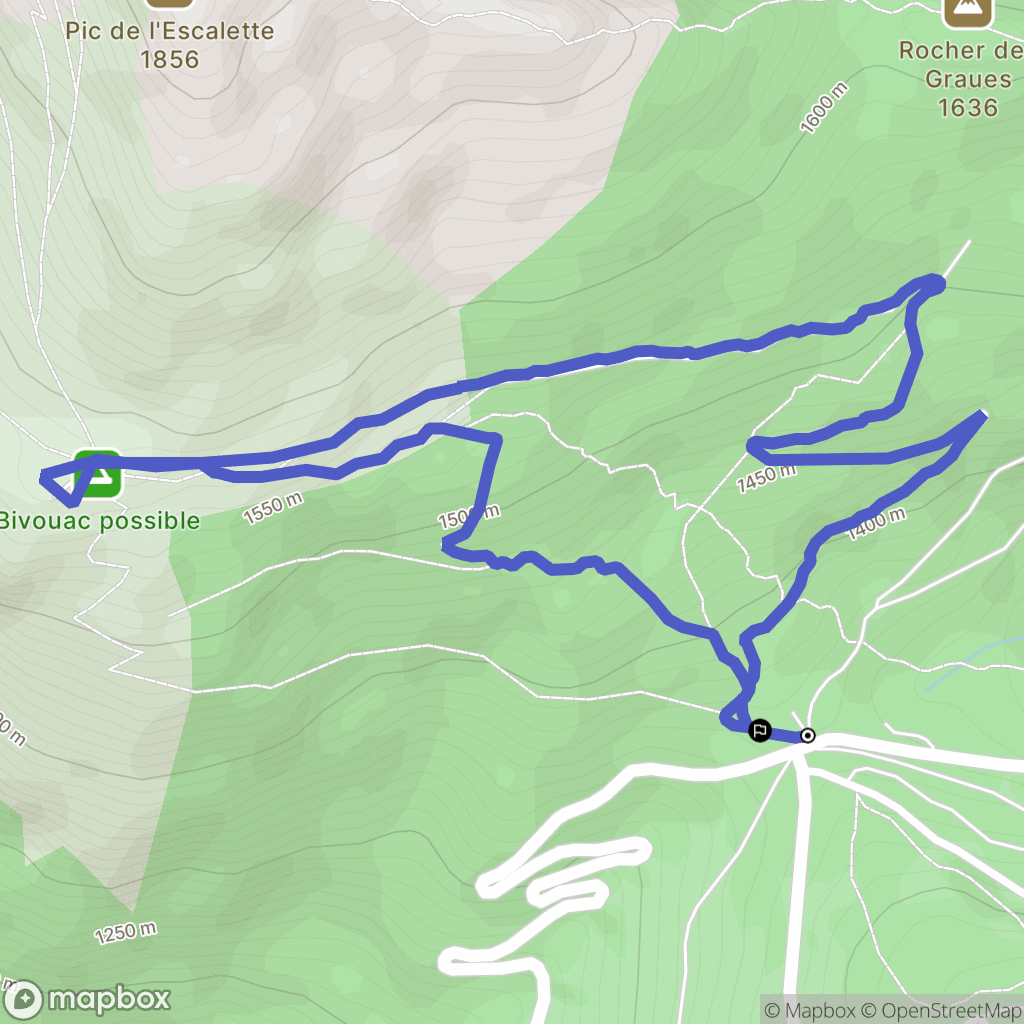 Boutx : carte du parcours de randonnée - France