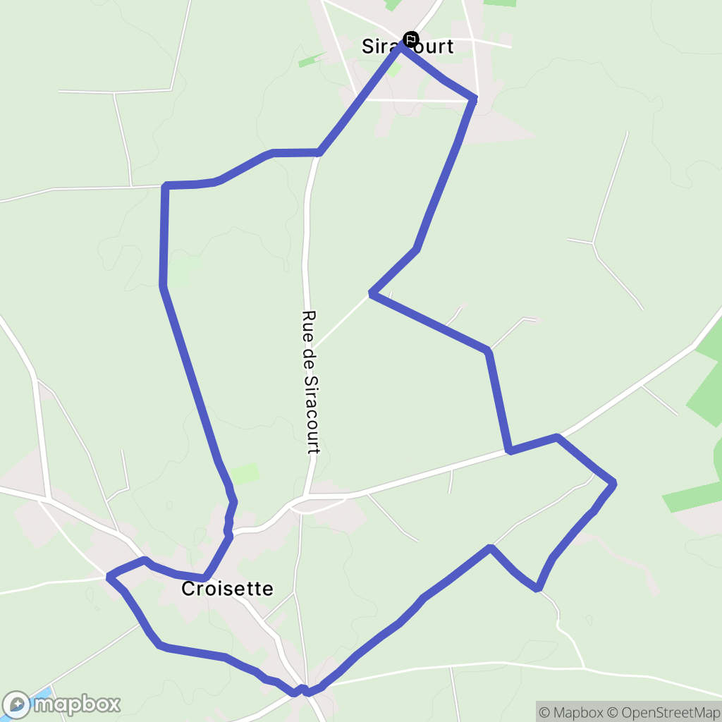 Siracourt : carte du parcours de randonnée - France
