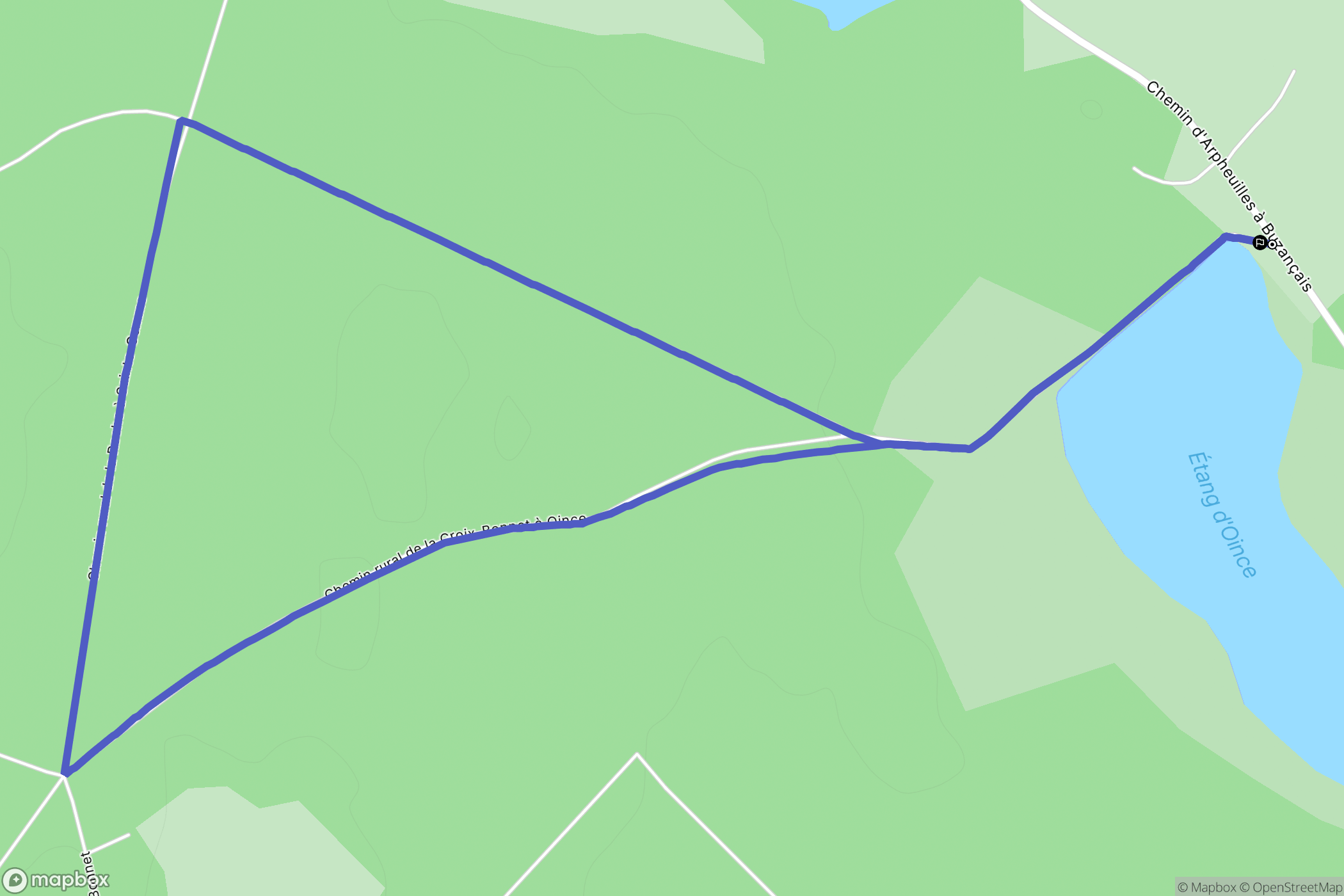 Buzançais : carte du parcours de randonnée - France