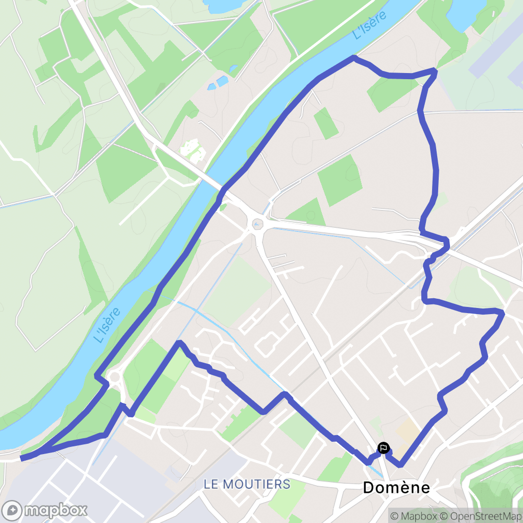 Domène : carte du parcours de randonnée - France