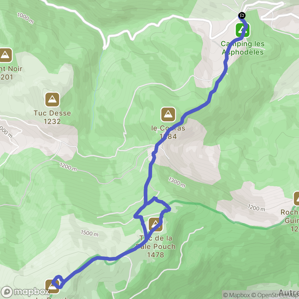 Portet-d'Aspet : carte du parcours de randonnée - France