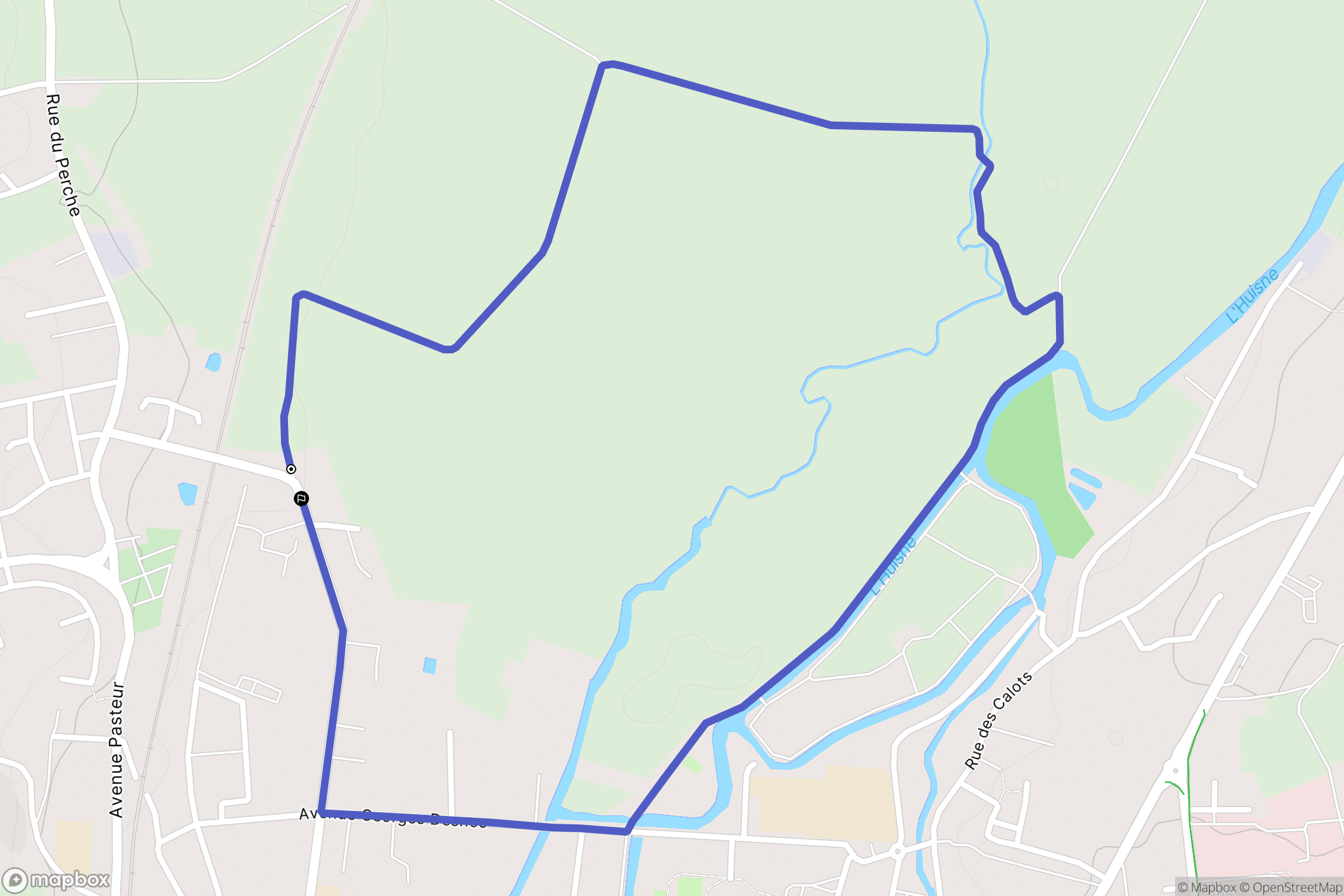 La Ferté-Bernard : carte du parcours de randonnée - France