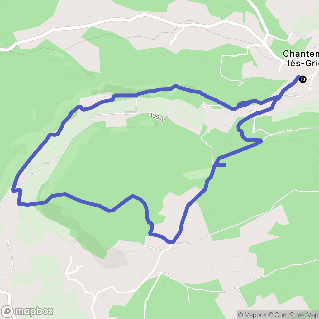 Chantemerle-lès-Grignan : carte du parcours de randonnée - France