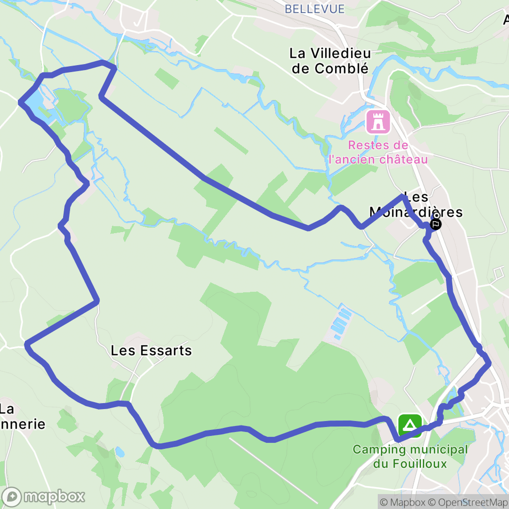 La Mothe-Saint-Héray : carte du parcours de randonnée - France