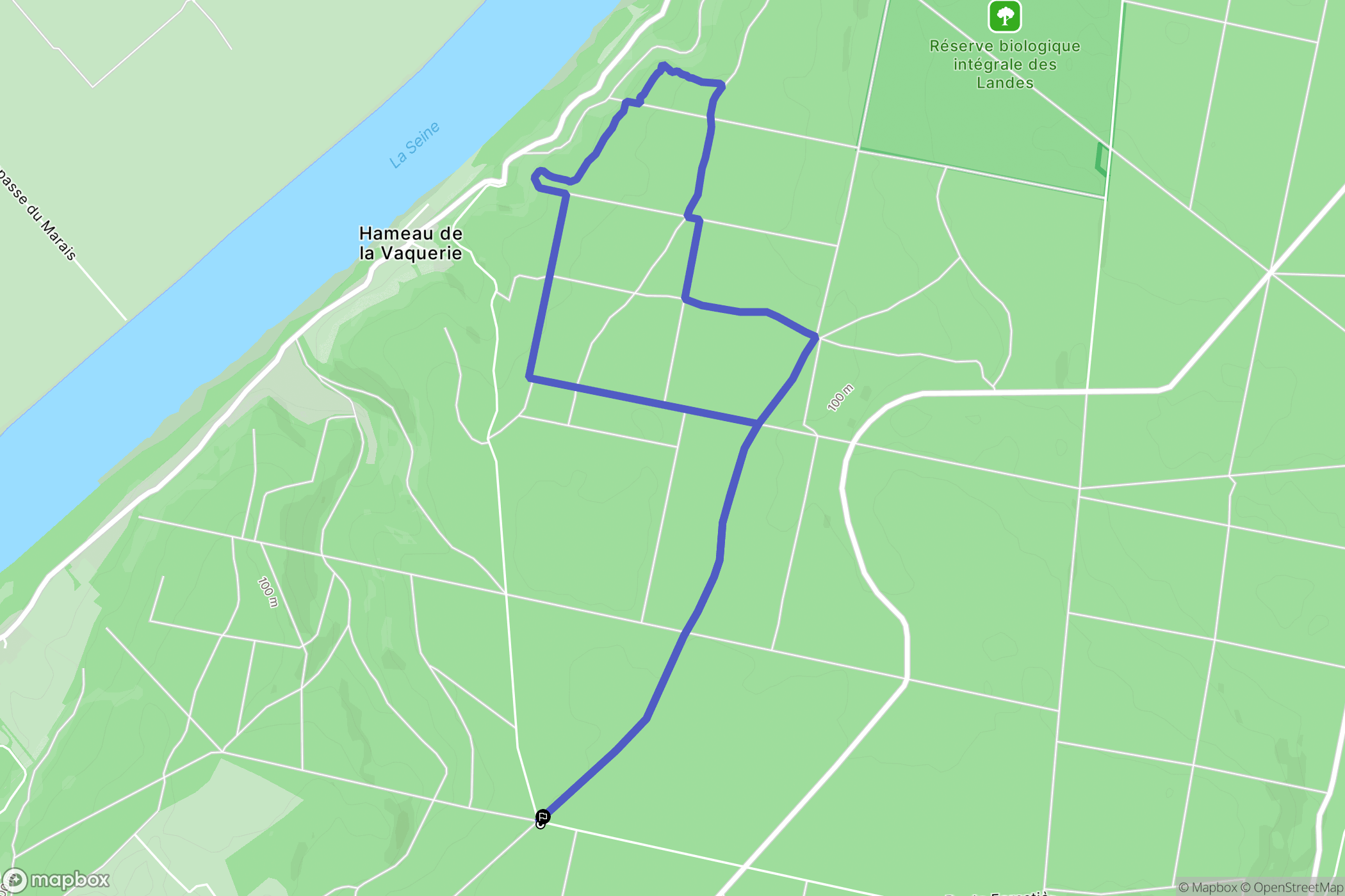 Vatteville-la-Rue : carte du parcours de randonnée - France