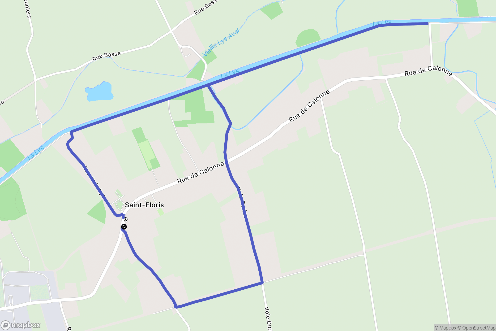 Saint-Floris : carte du parcours de randonnée - France