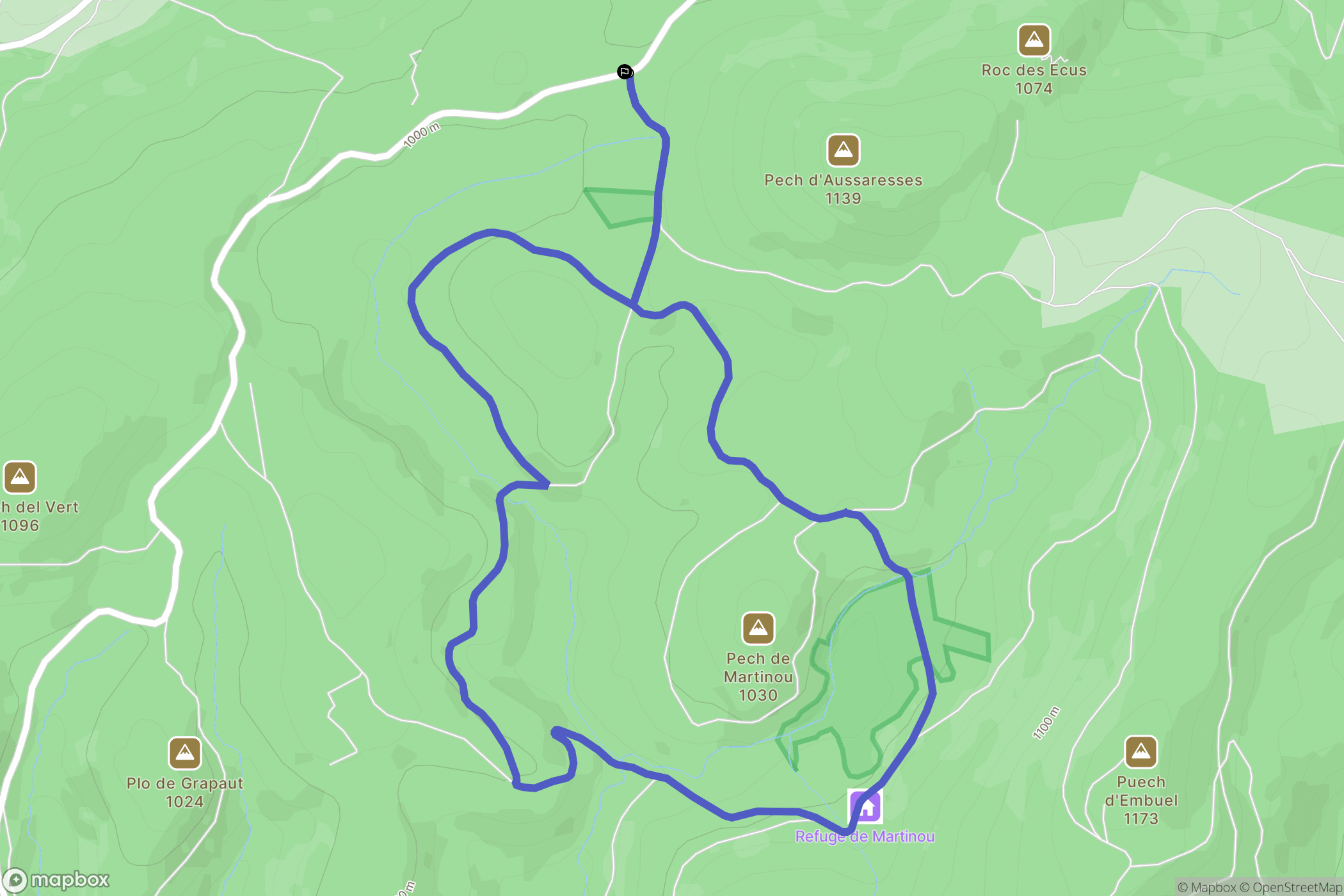 Lacaune : carte du parcours de randonnée - France