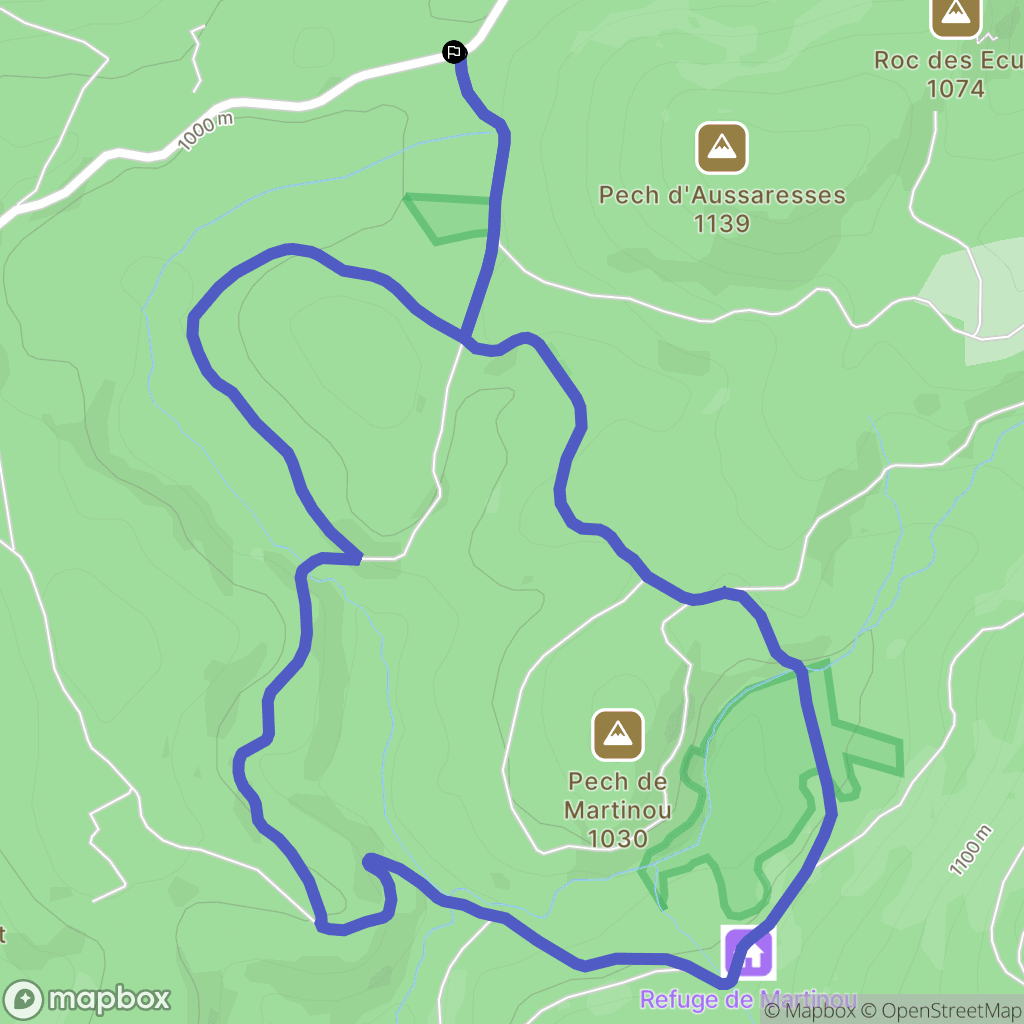 Lacaune : carte du parcours de randonnée - France