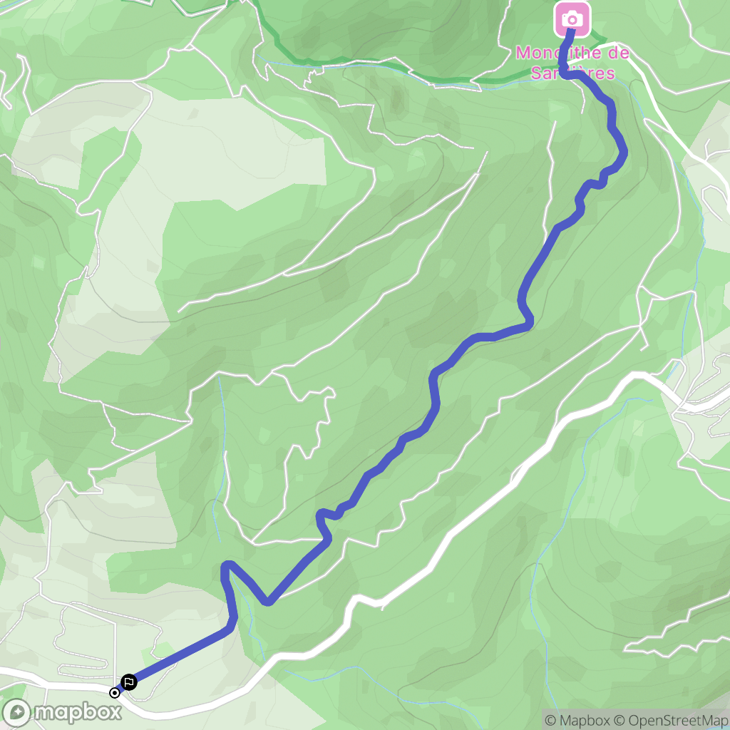 Aussois : carte du parcours de randonnée - France