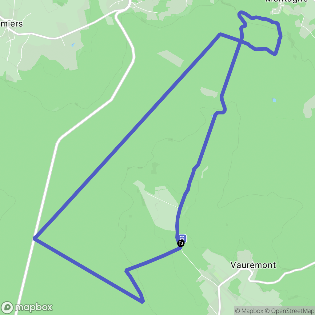 Germaine : carte du parcours de randonnée - France