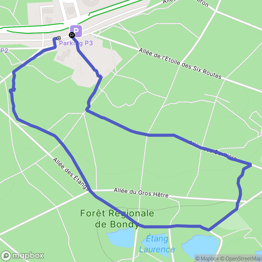 Clichy-sous-Bois : carte du parcours de randonnée - France