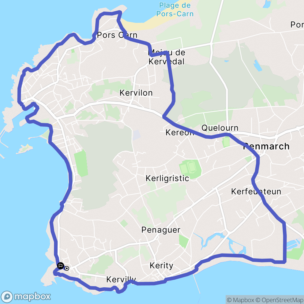 Penmarc'h : carte du parcours de randonnée - France