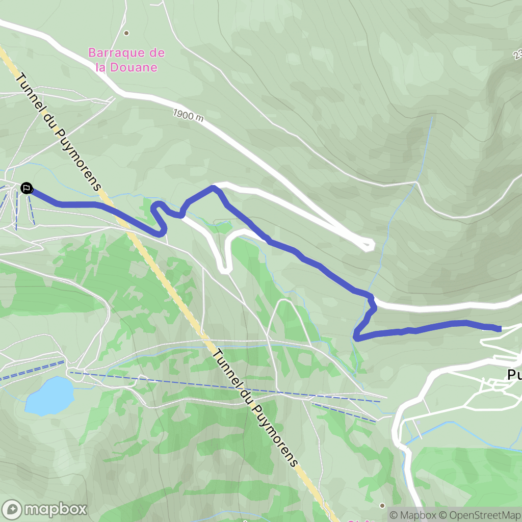 Porté-Puymorens : carte du parcours de randonnée - France