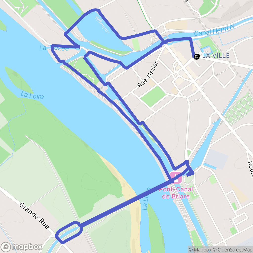 Briare : carte du parcours de randonnée - France