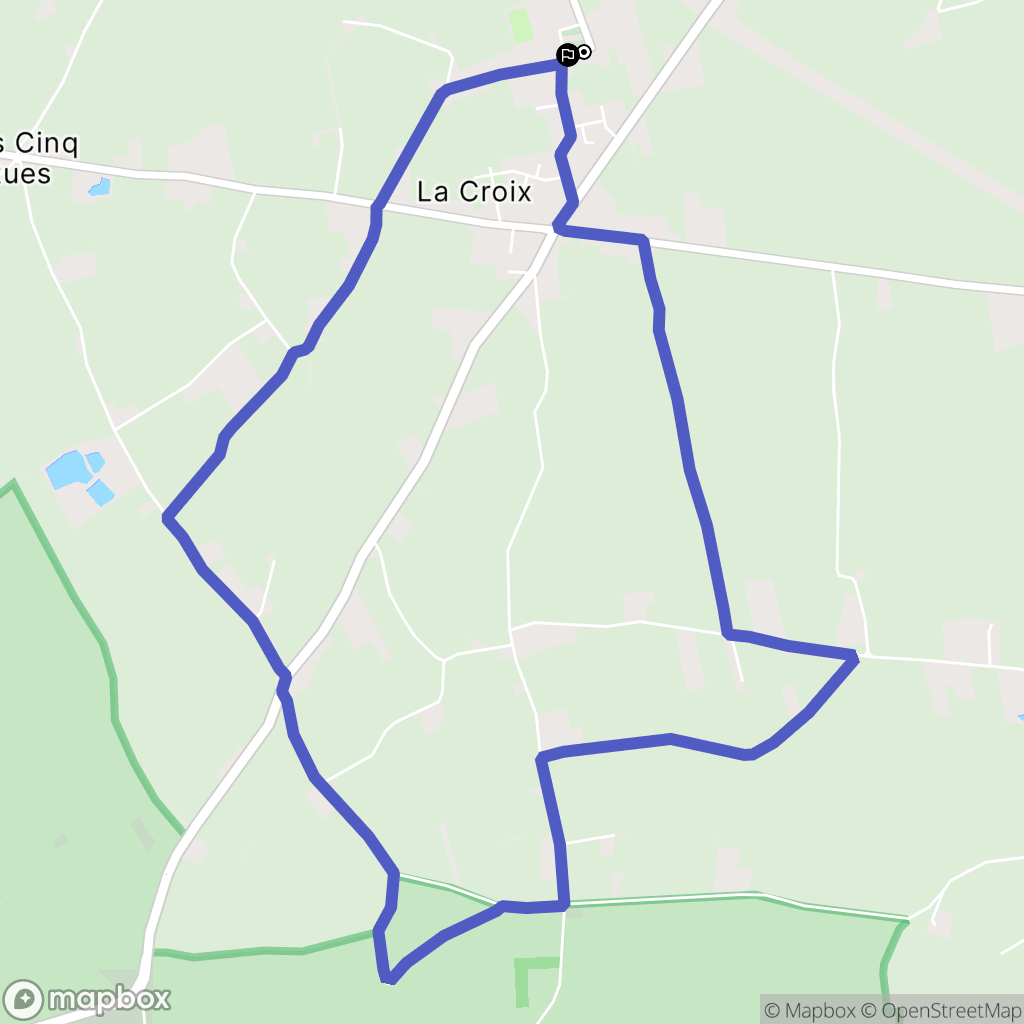 Lederzeele : carte du parcours de randonnée - France