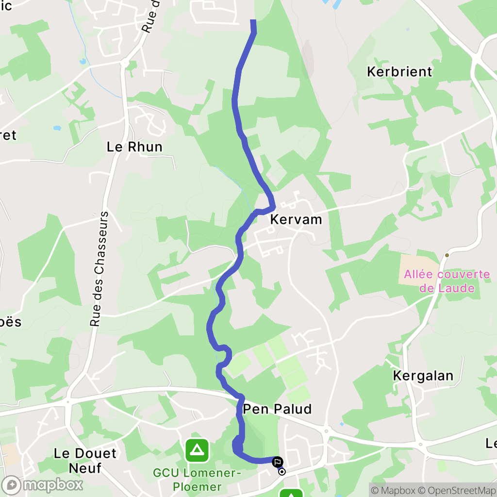 Ploemeur : carte du parcours de randonnée - France