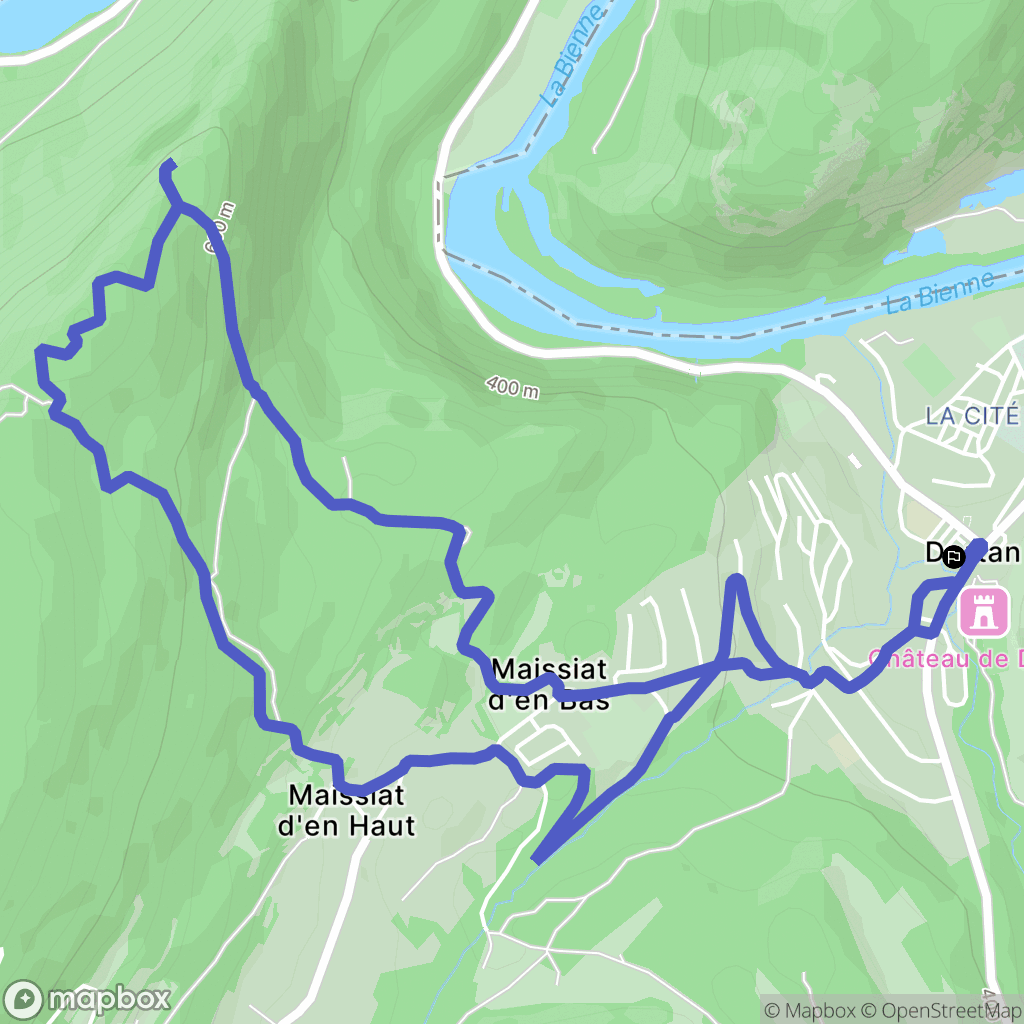 Dortan : carte du parcours de randonnée - France