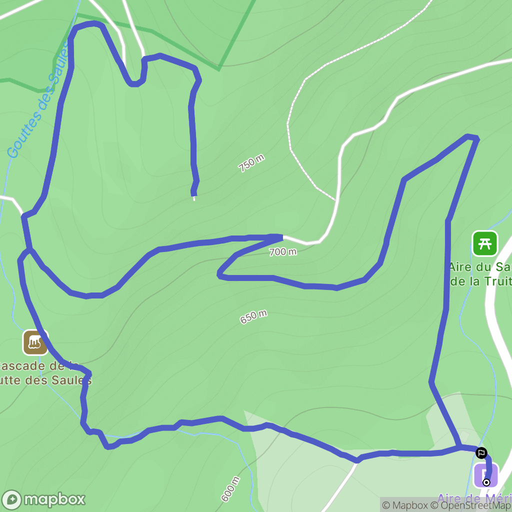 Plancher-les-Mines : carte du parcours de randonnée - France