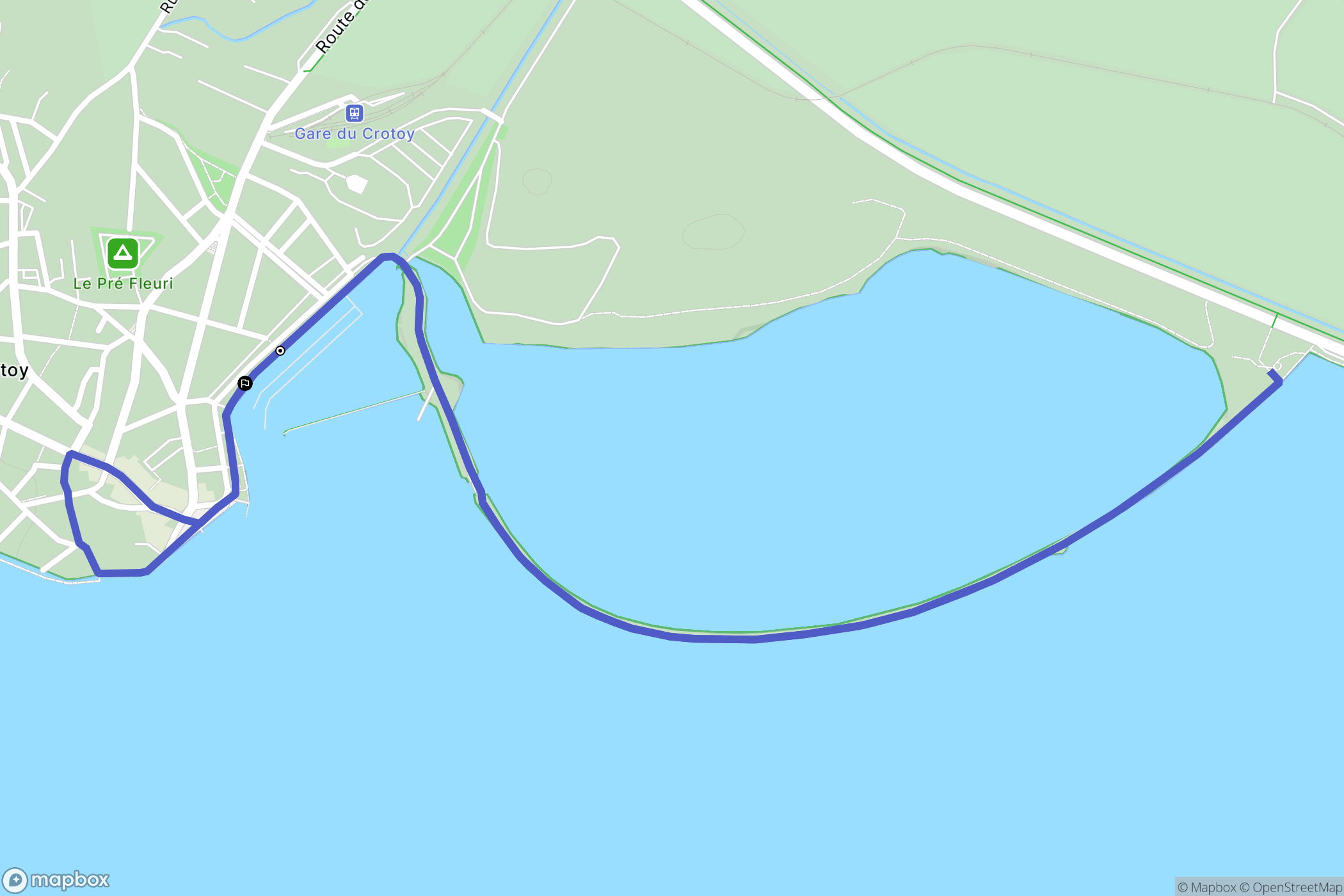 Crotoy : carte du parcours de randonnée - France